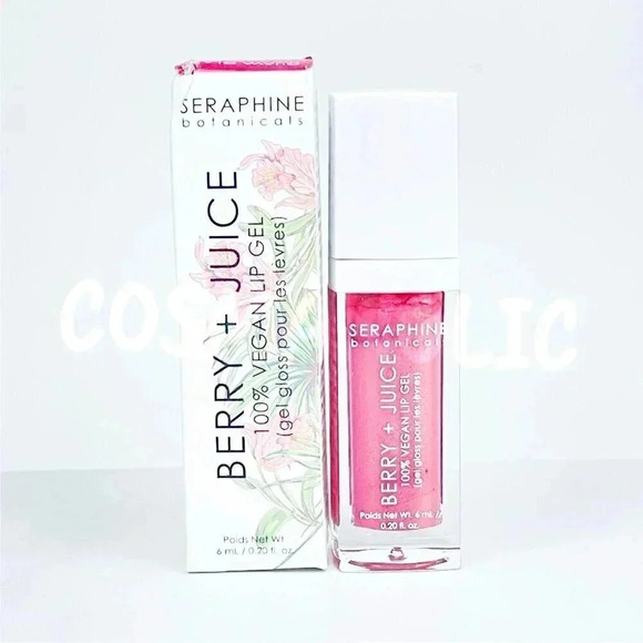 Seraphine Botanicals Berry + Juice 100% Vegan Lip Gel Guava Glaze - Picture 1 of 1